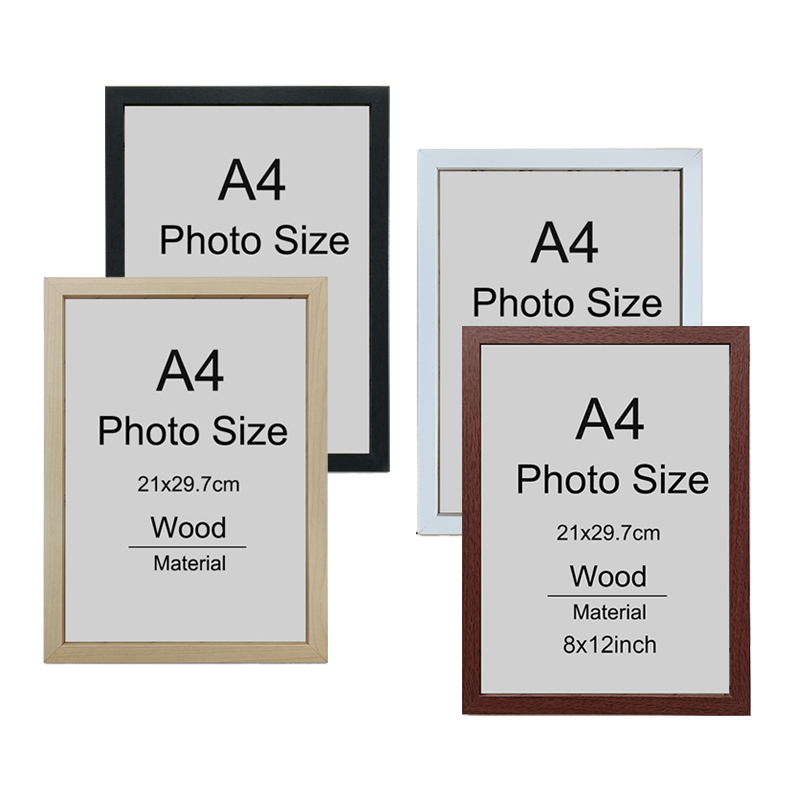Engraved Wood Frame - 1/2/3 個木製額縁 A4 8X12 インチ名誉証明書ドキュメントフレーム木製フォトフレーム壁掛けデスクトップディスプレイ用