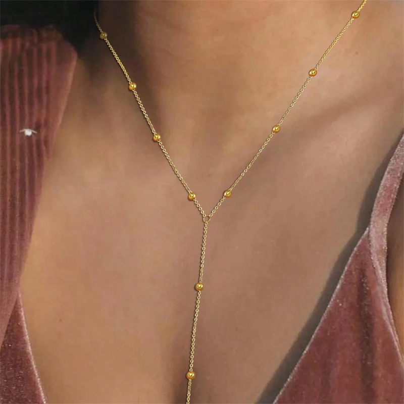 ヴィンテージゴールドカラーロングチェーンドロップネックレス女 - Birth Flower Necklace のレビューと価格