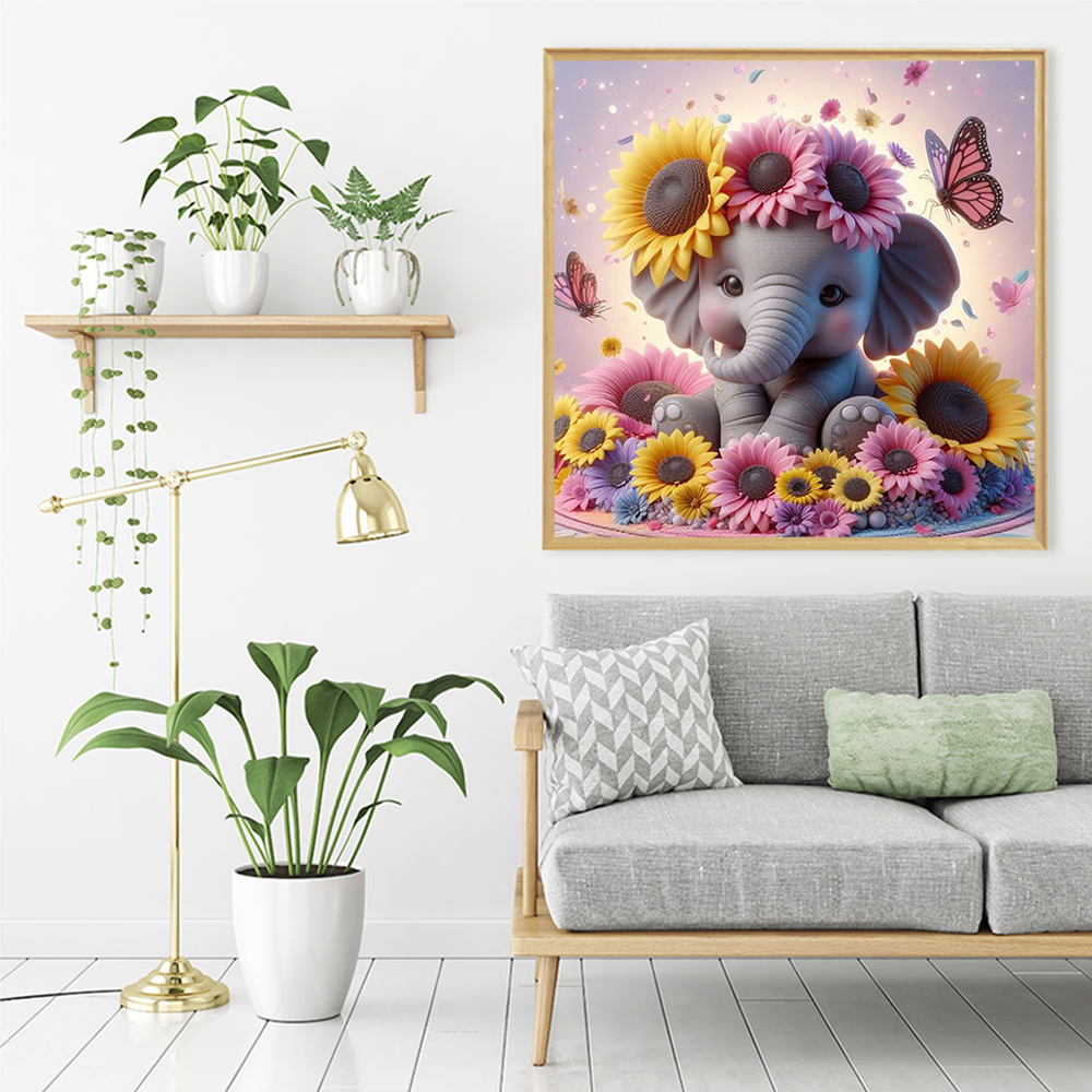 エバーシャイン-象のダイヤモンド絵画,クロスステッチキット, - Photo Mosaic Print のレビューと価格