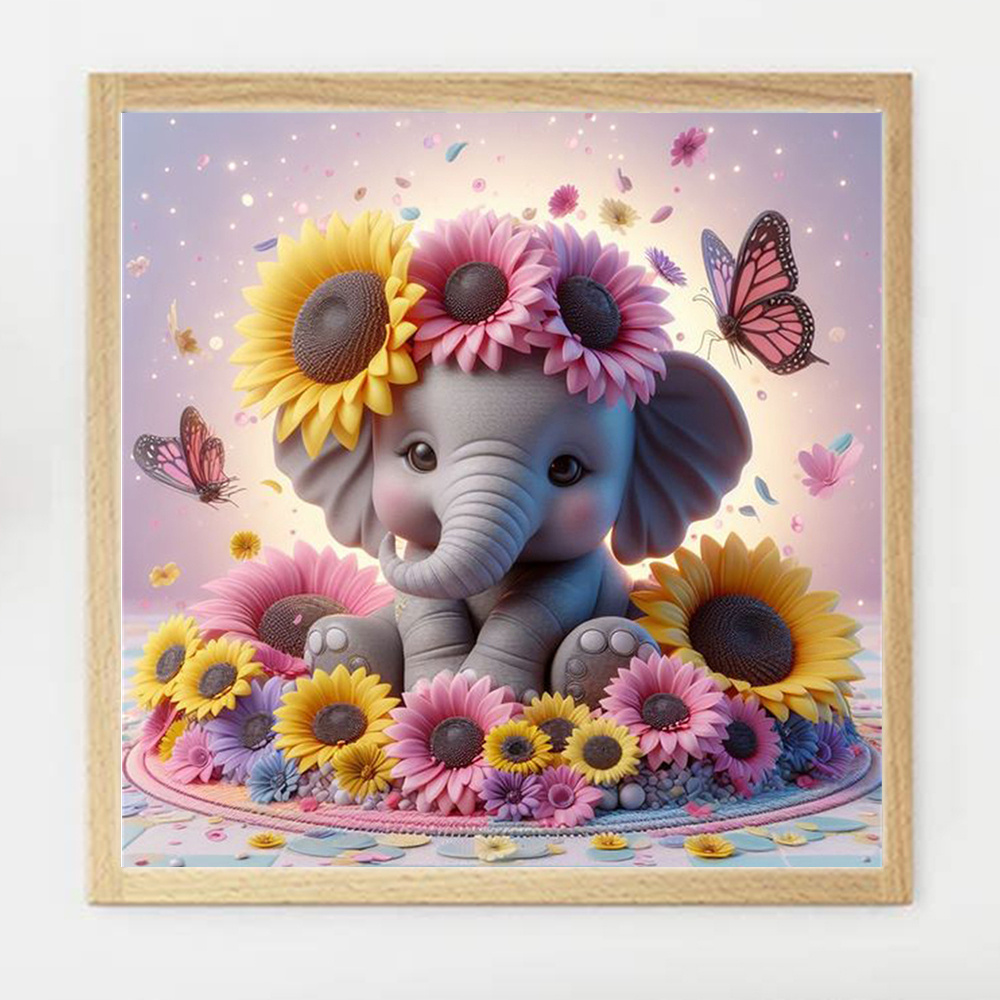 エバーシャイン-象のダイヤモンド絵画,クロスステッチキット, - Photo Mosaic Print のレビューと価格