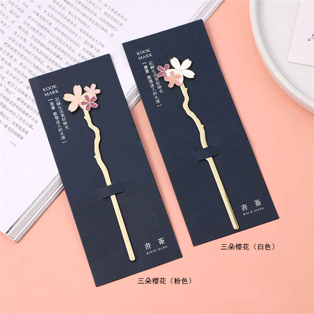 クリエイティブメタルサックラフラワーブックマーク、読書アシス - Dried Flower Bookmark のレビューと価格